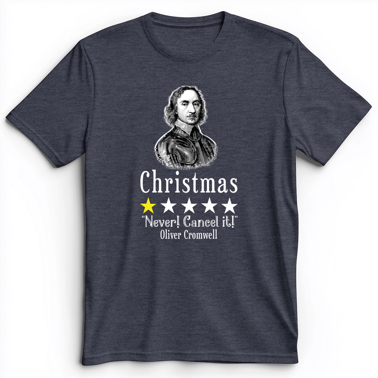 Oliver Cromwell Premium Tee Heather Navy / S