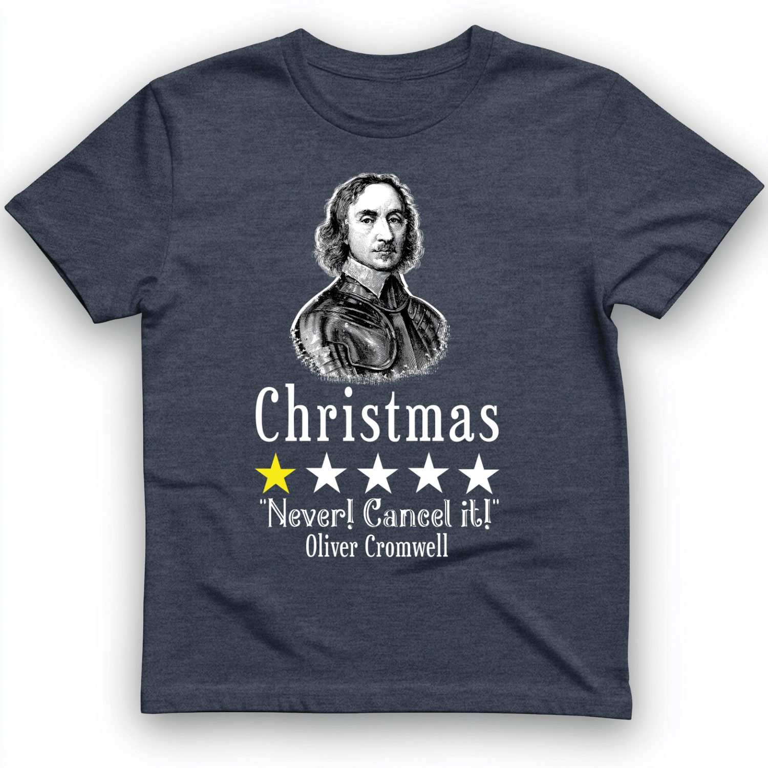 Oliver Cromwell T-Shirt Heather Navy / S