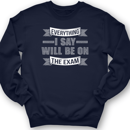 On The Exam Crewneck Navy / S