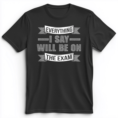 On The Exam Premium Tee Dark Grey Heather / S