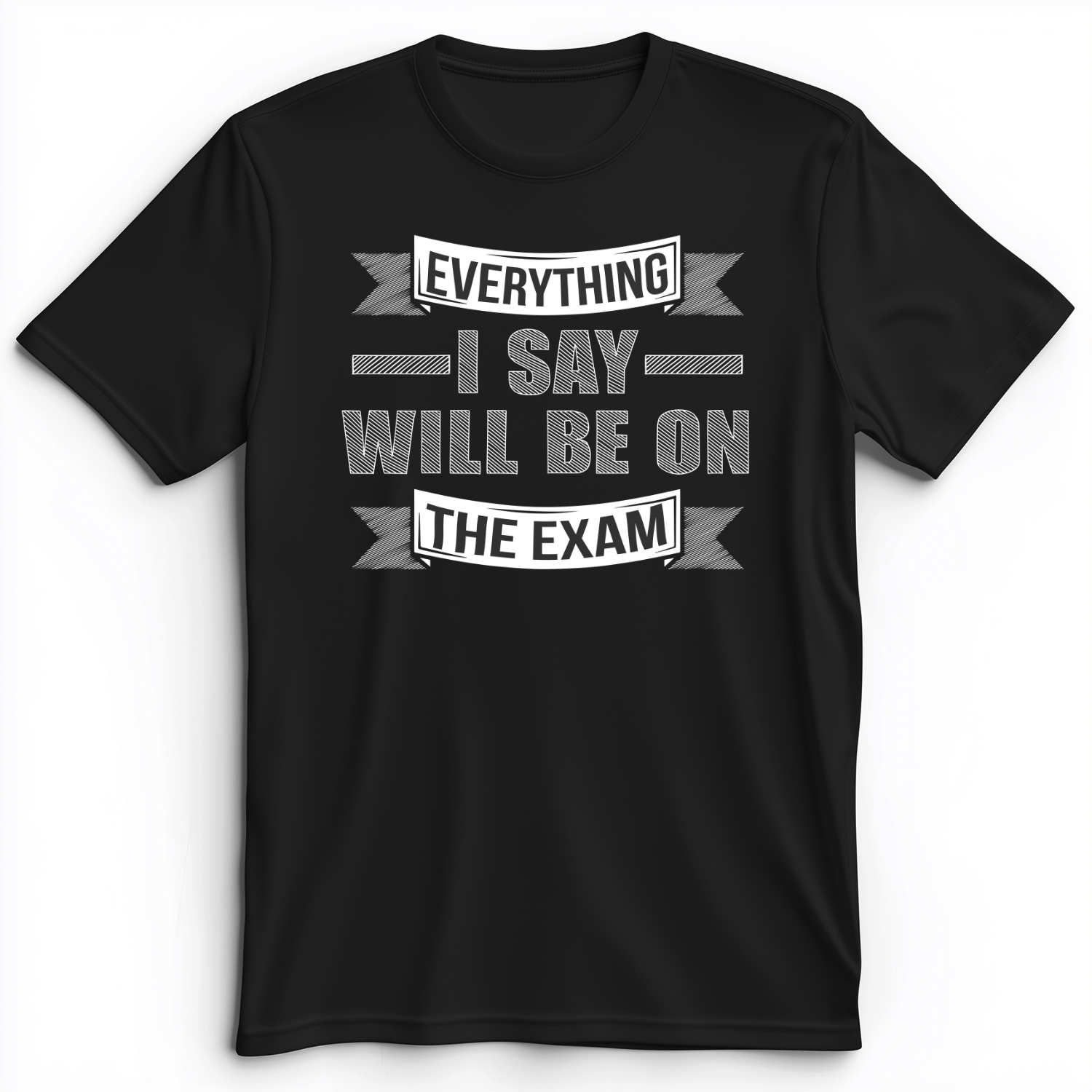On The Exam Premium Tee Black / S
