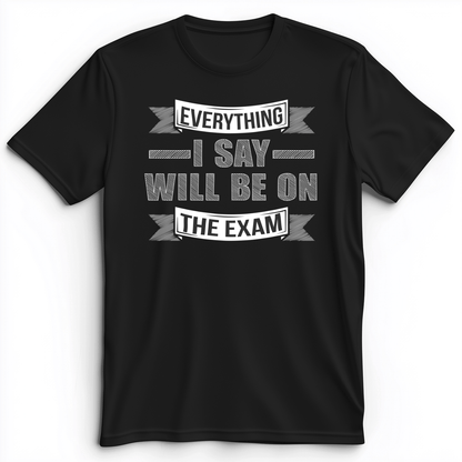 On The Exam Premium Tee Black / S