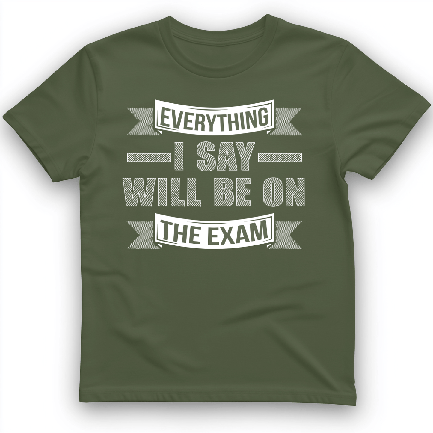 On the Exam T-Shirt Military Green / S