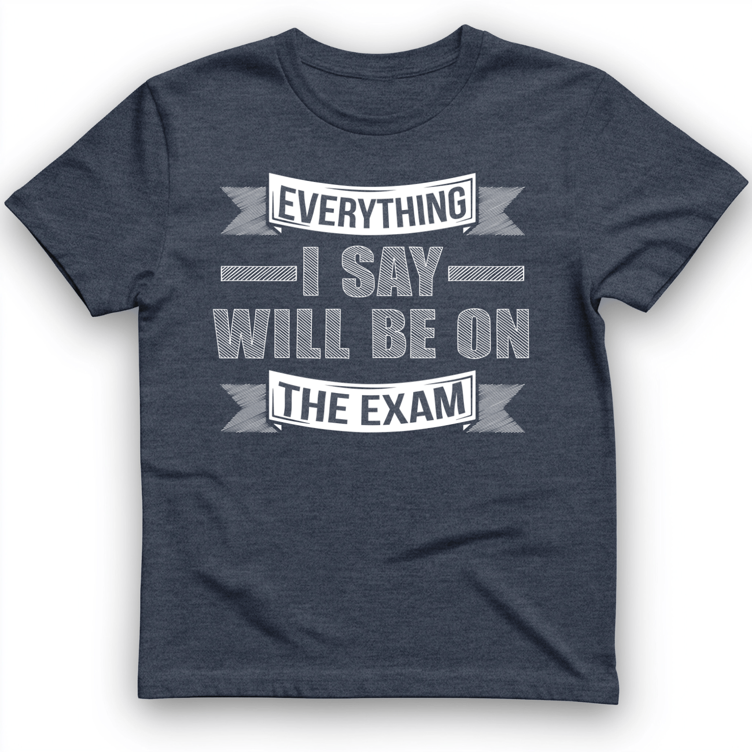 On the Exam T-Shirt Heather Navy / S