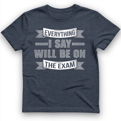 On the Exam T-Shirt Heather Navy / S