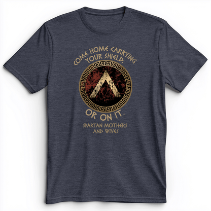 On Your Shield Premium Tee Heather Navy / S