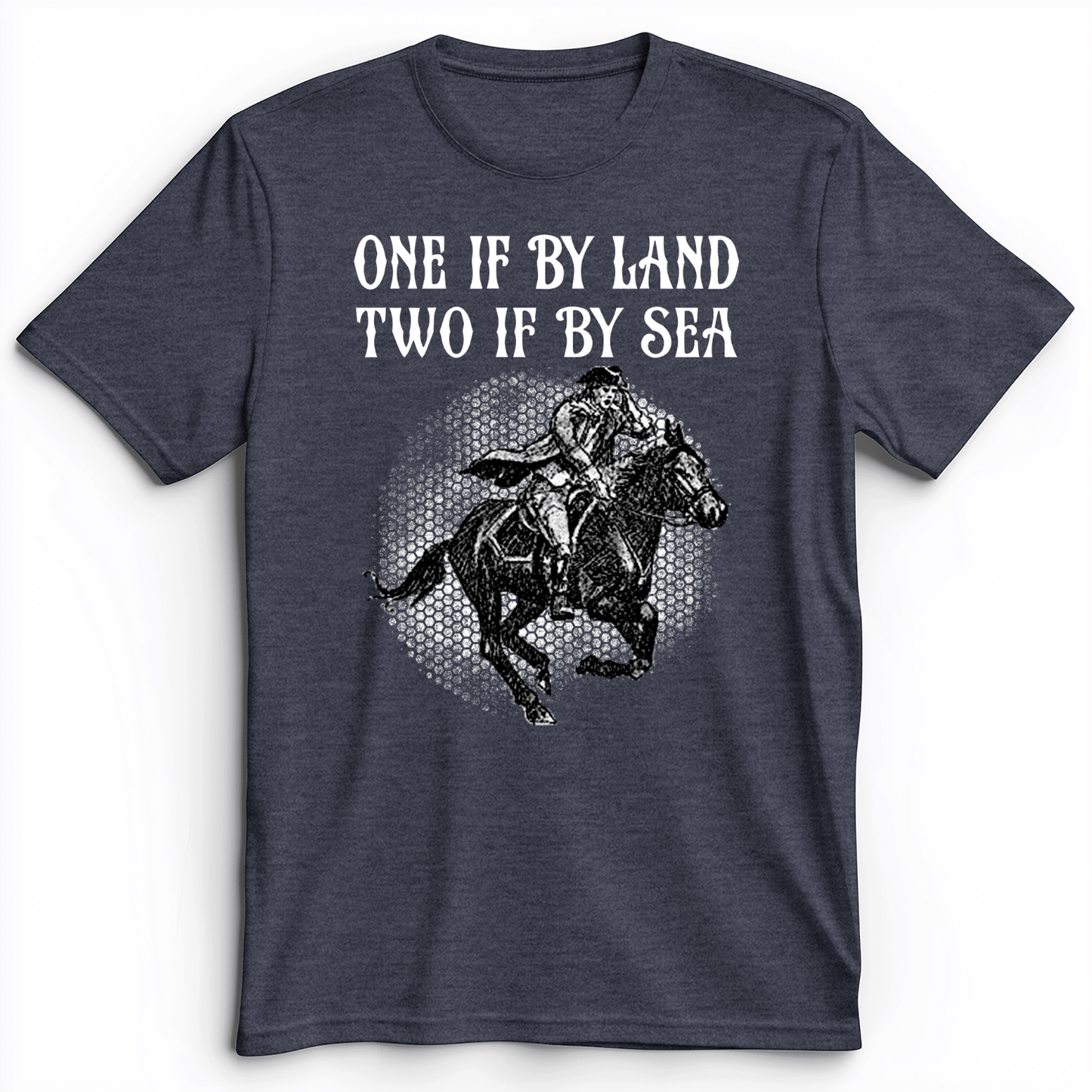 One If By Land Premium Tee Heather Navy / S
