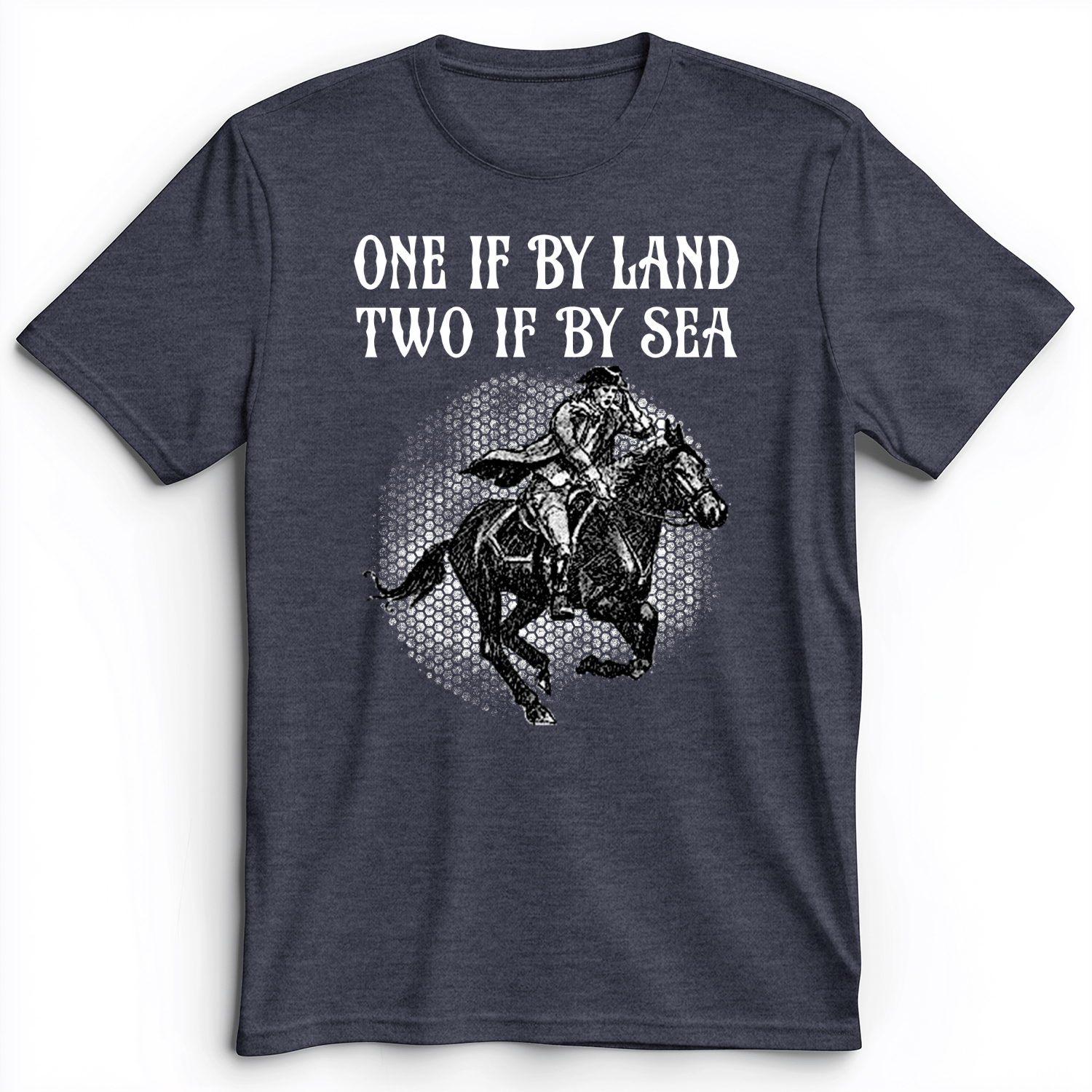 One If By Land Premium Tee Heather Navy / S