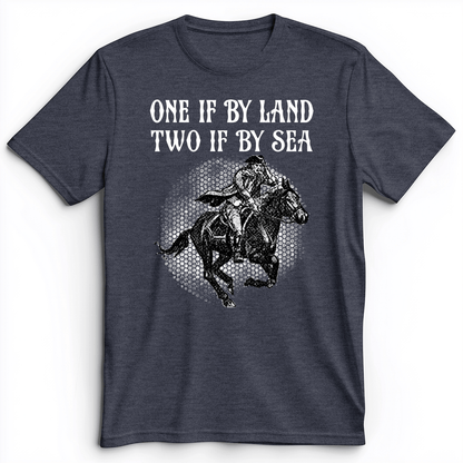 One If By Land Premium Tee Heather Navy / S
