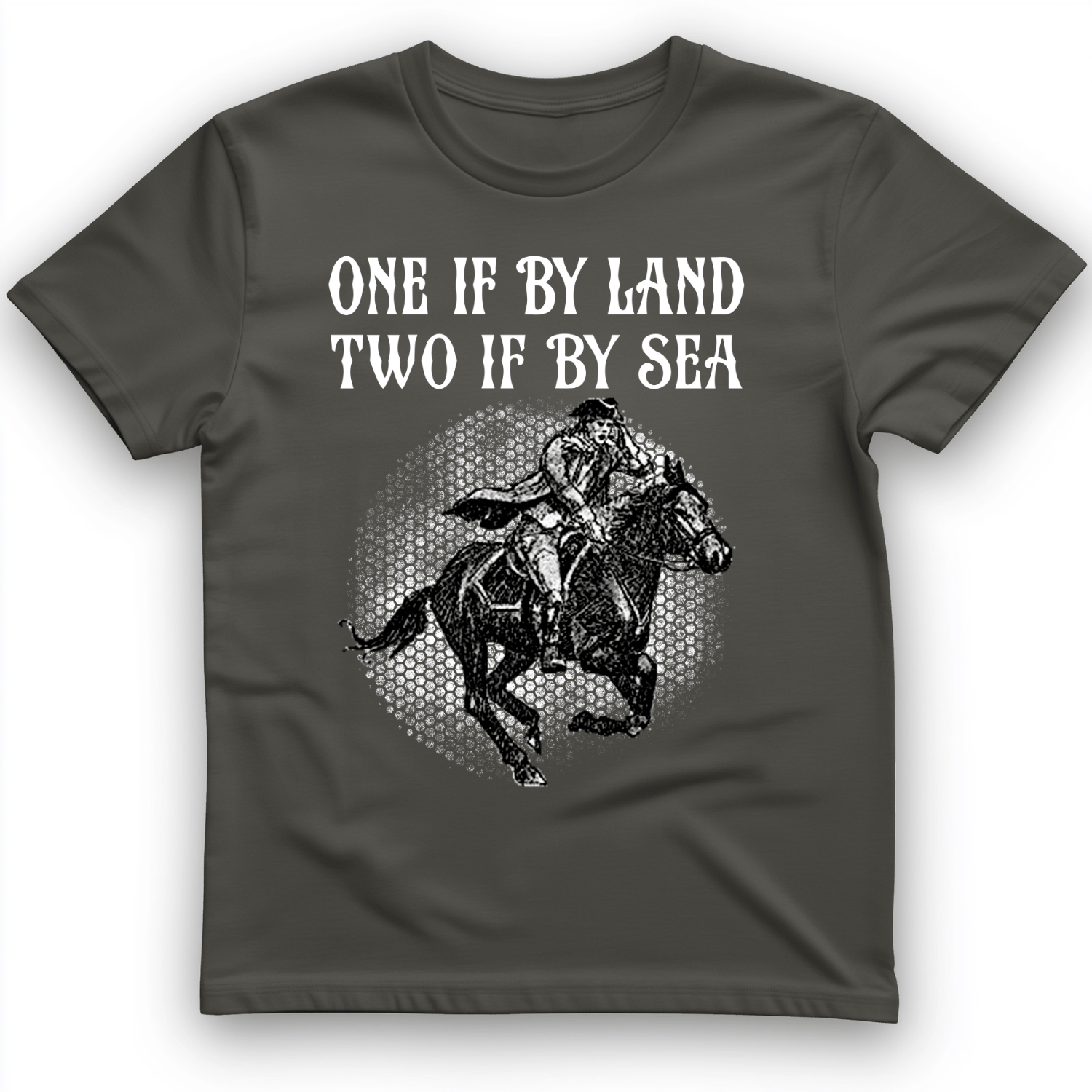 One If By Land T-Shirt Charcoal / S