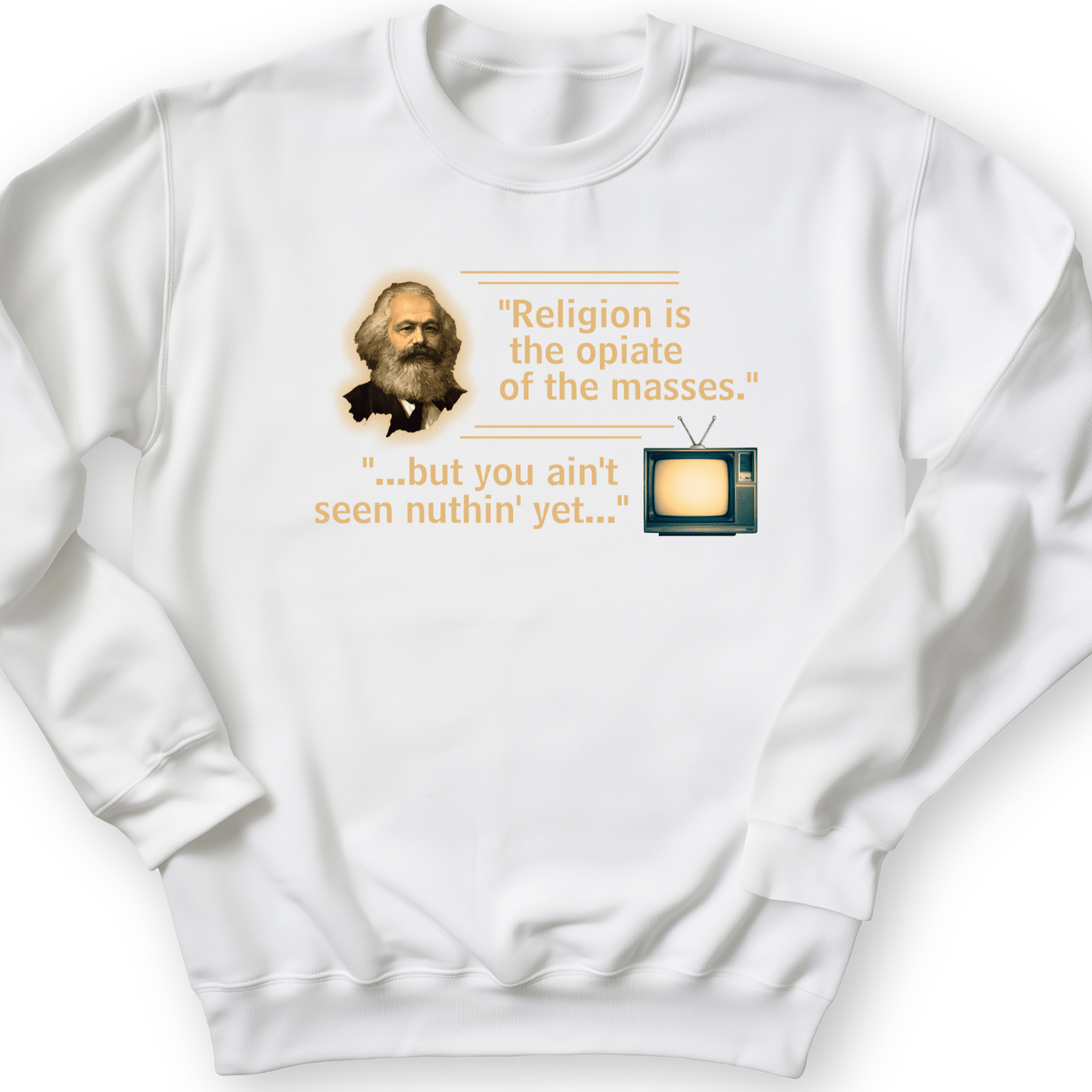 Opiate Of Masses Crewneck White / S