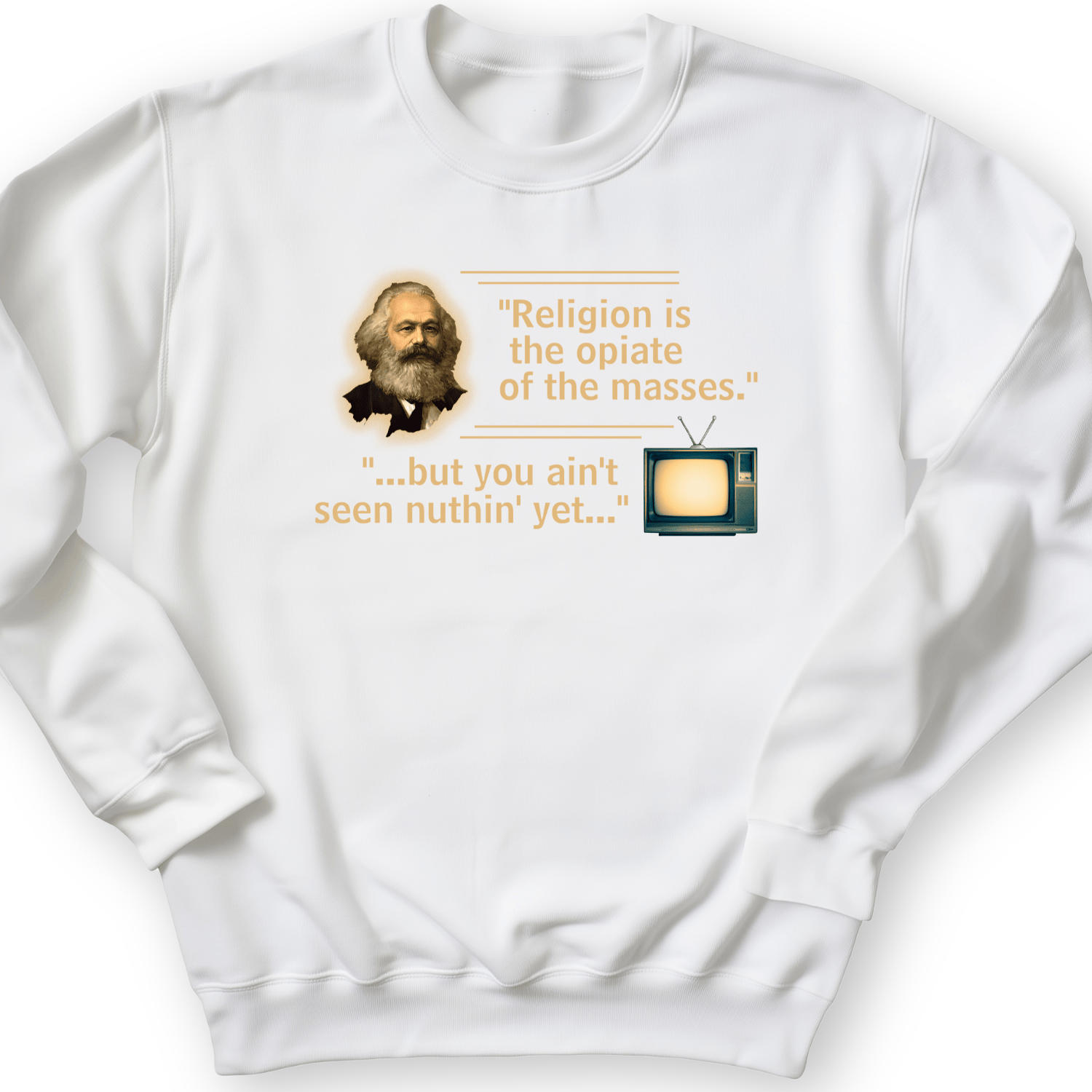 Opiate Of Masses Crewneck White / S