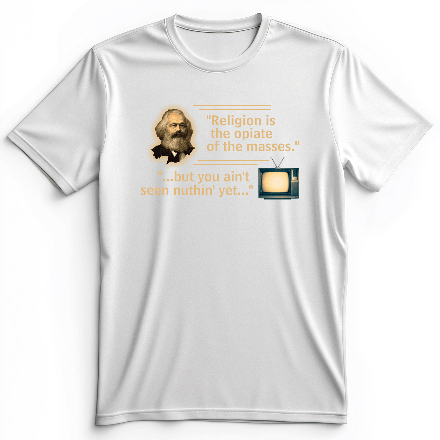 Opiate Of Masses Premium Tee White / S