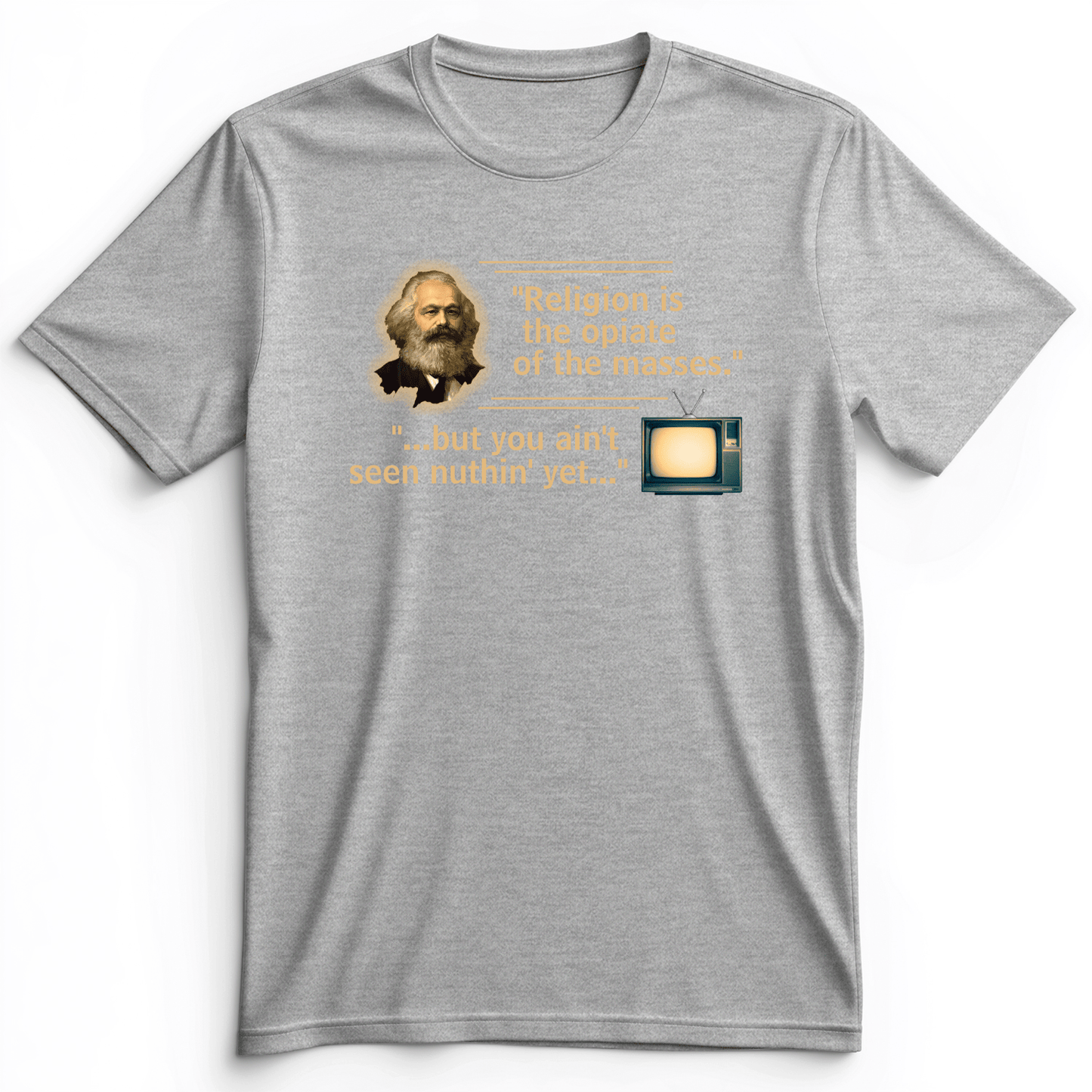 Opiate Of Masses Premium Tee Athletic Heather / S