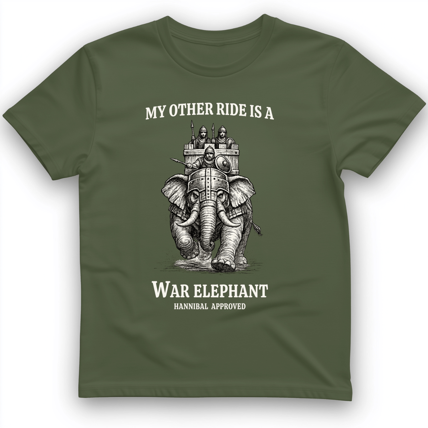 Other Ride War Elephant T-Shirt Military Green / S