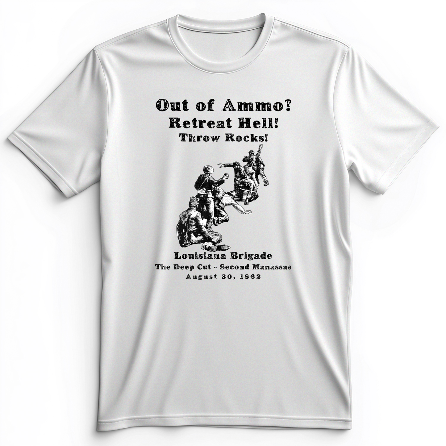 Out Of Ammo Throw Rocks Premium Tee White / S