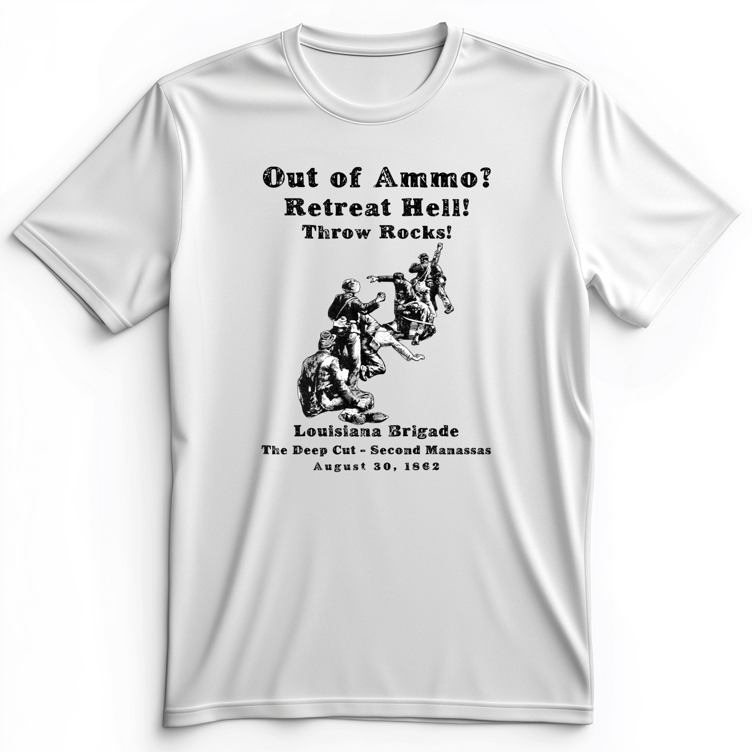 Out Of Ammo Throw Rocks Premium Tee White / S