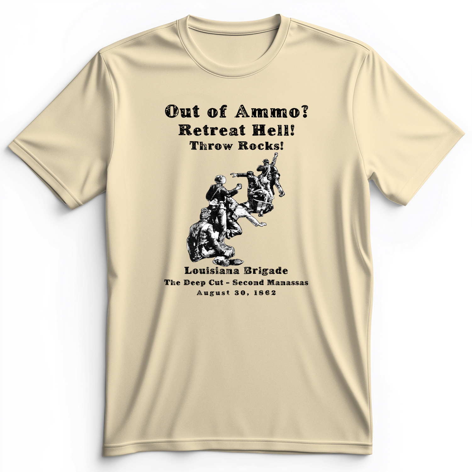 Out Of Ammo Throw Rocks Premium Tee Natural / S