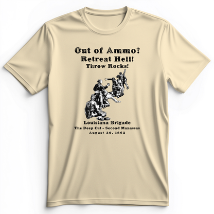 Out Of Ammo Throw Rocks Premium Tee Natural / S