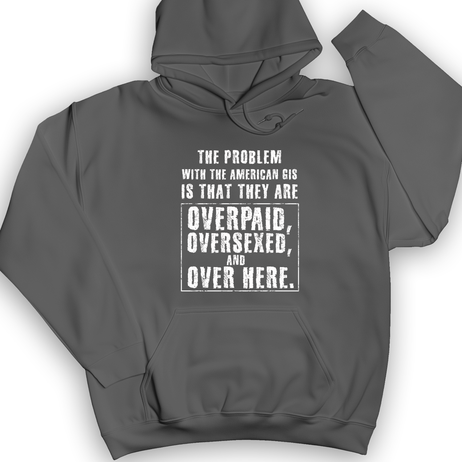 Over Paid Hoodie Charcoal / S