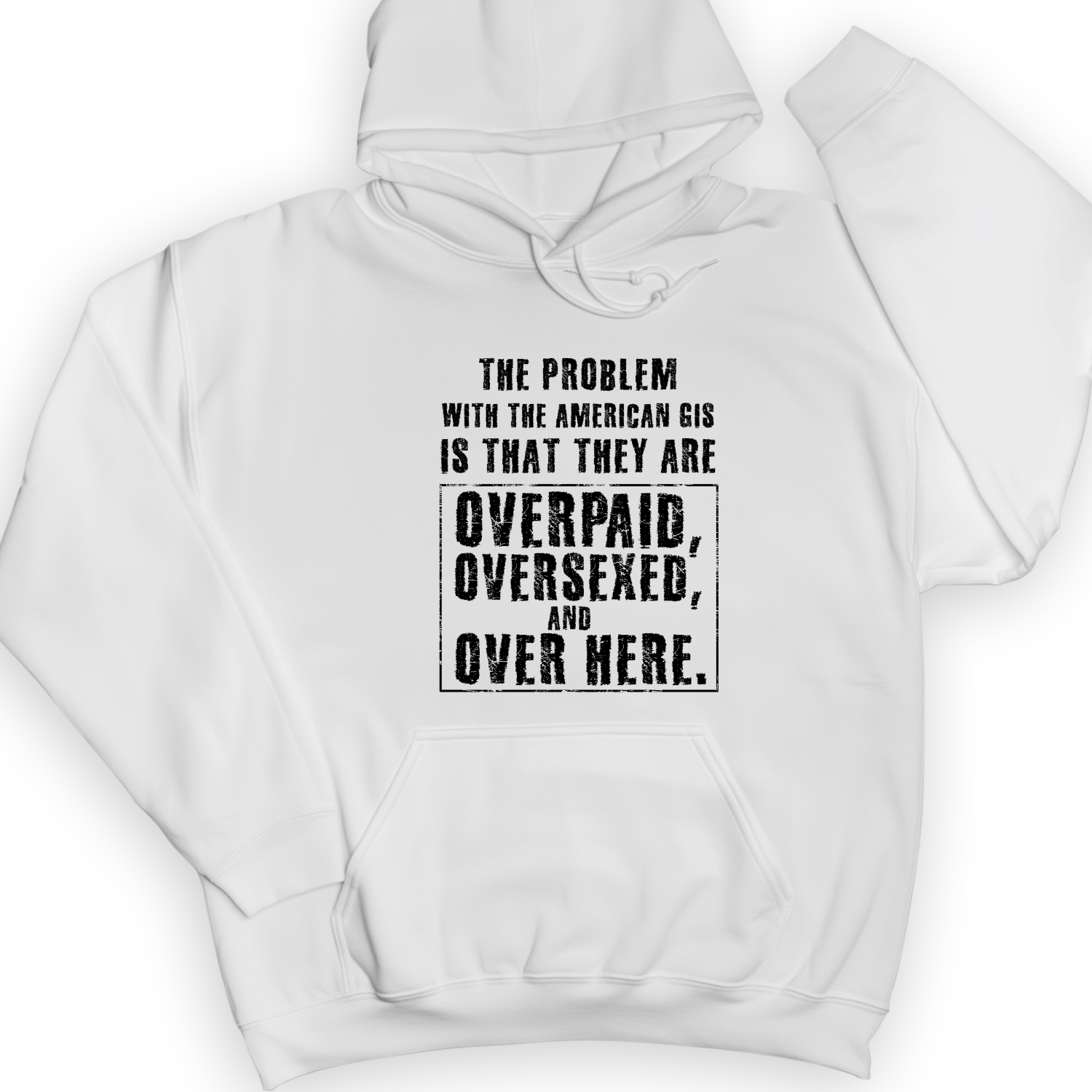 Over Paid Hoodie White / S