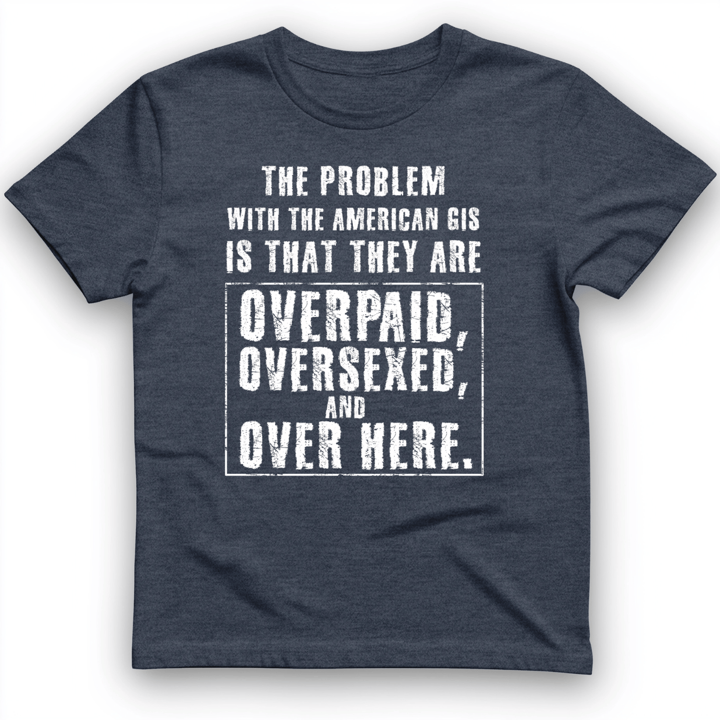 Over Paid T-Shirt Heather Navy / S