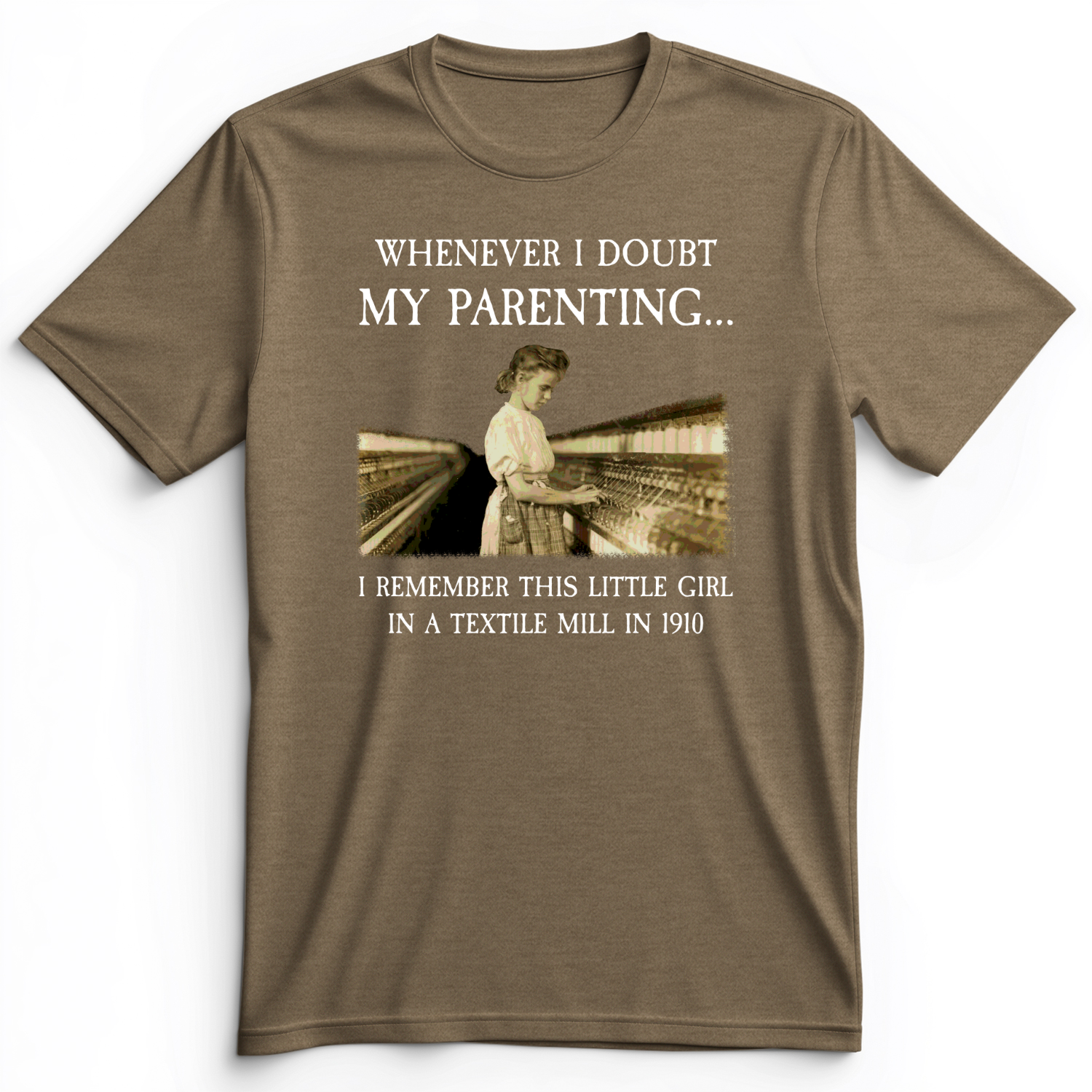 Parenting Premium Tee Heather Olive / S