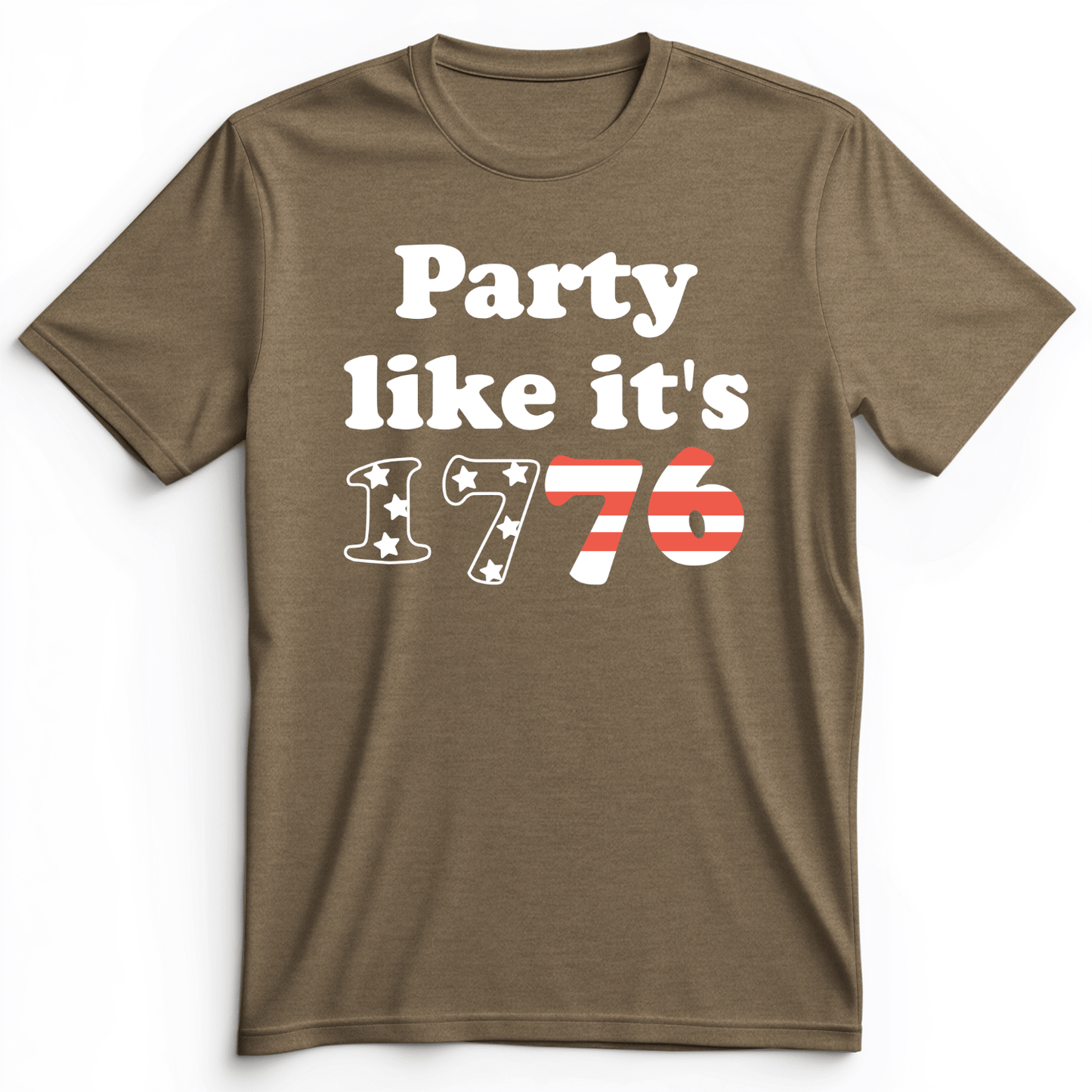 Party Like It's 1776 Premium Tee Heather Olive / S