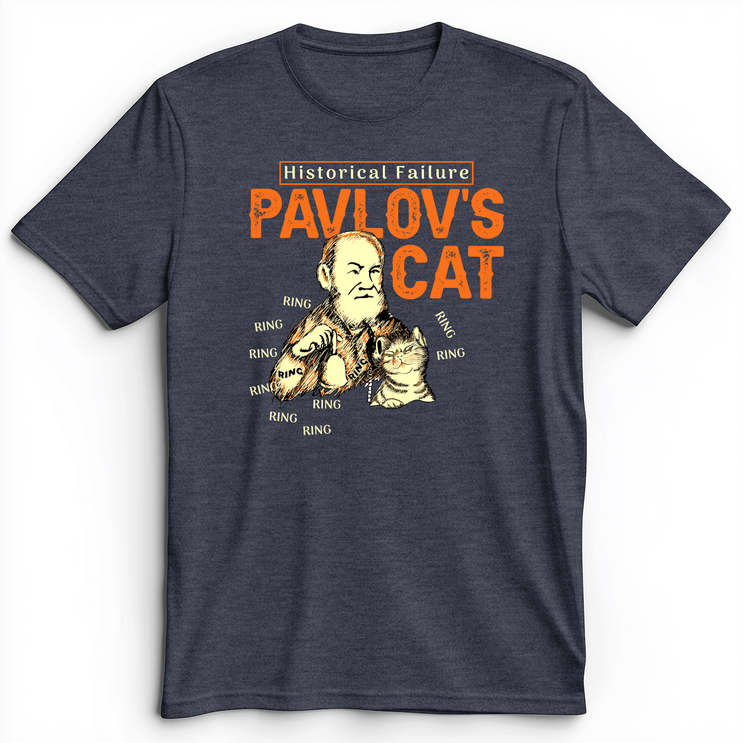 Pavlov's Cat Failure Premium Tee Heather Navy / S