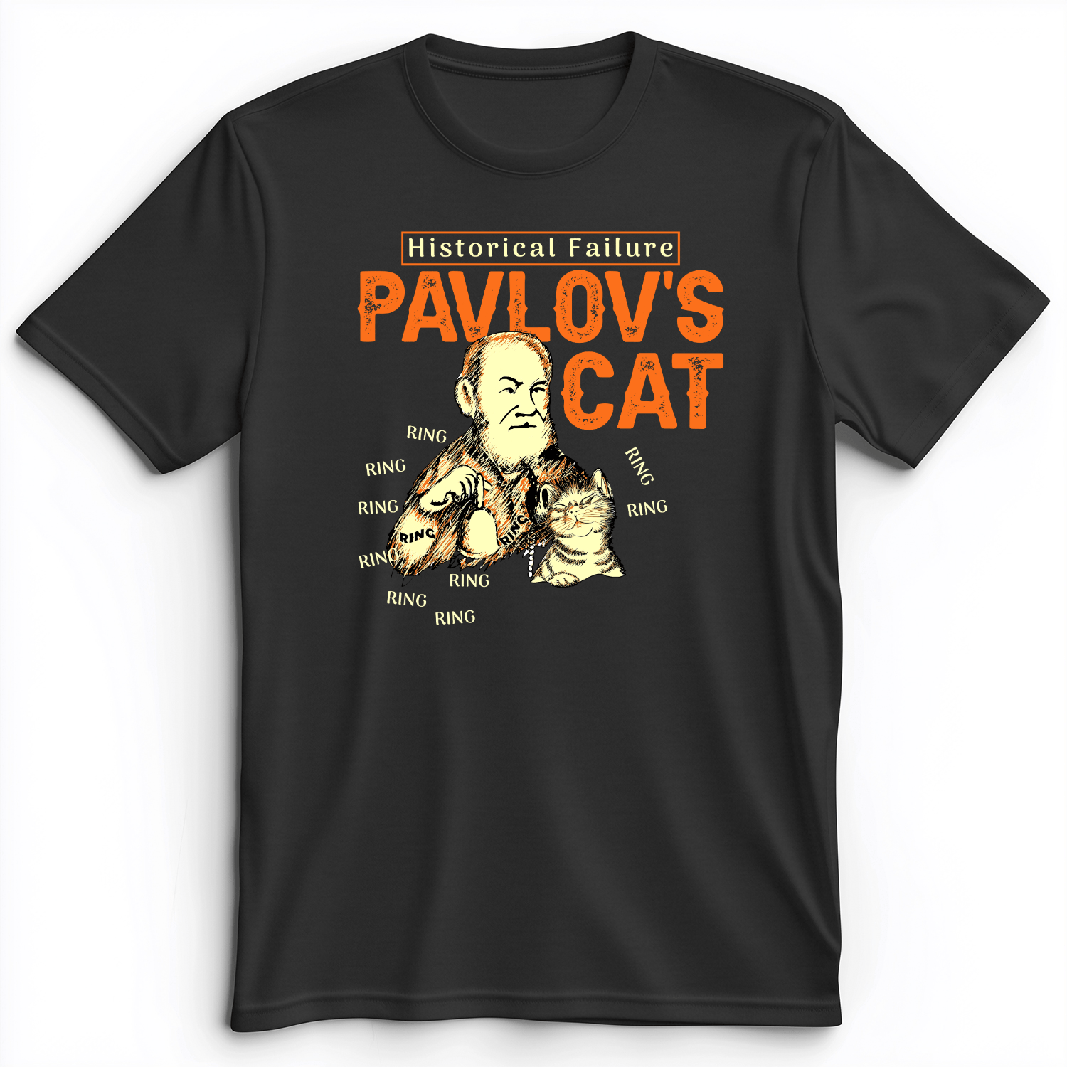 Pavlov's Cat Failure Premium Tee Dark Grey Heather / S
