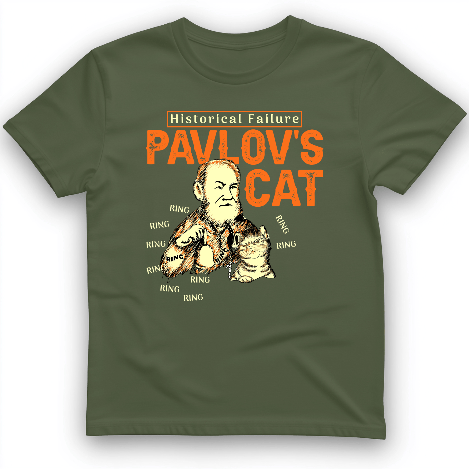 Pavlov's Cat Failure T-Shirt Military Green / S