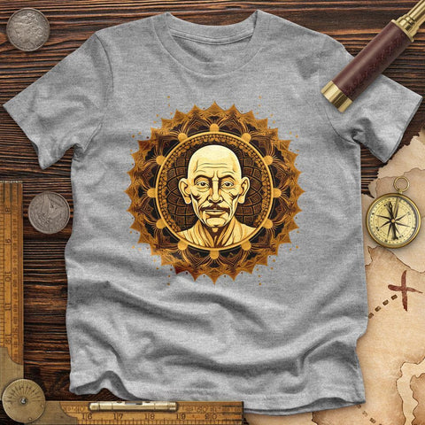 Peaceful Gandhi High Quality Tee Athletic Heather / S