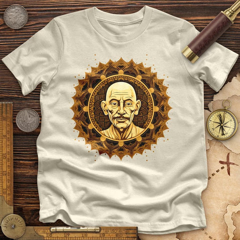 Peaceful Gandhi Premium QualityTee Natural / S