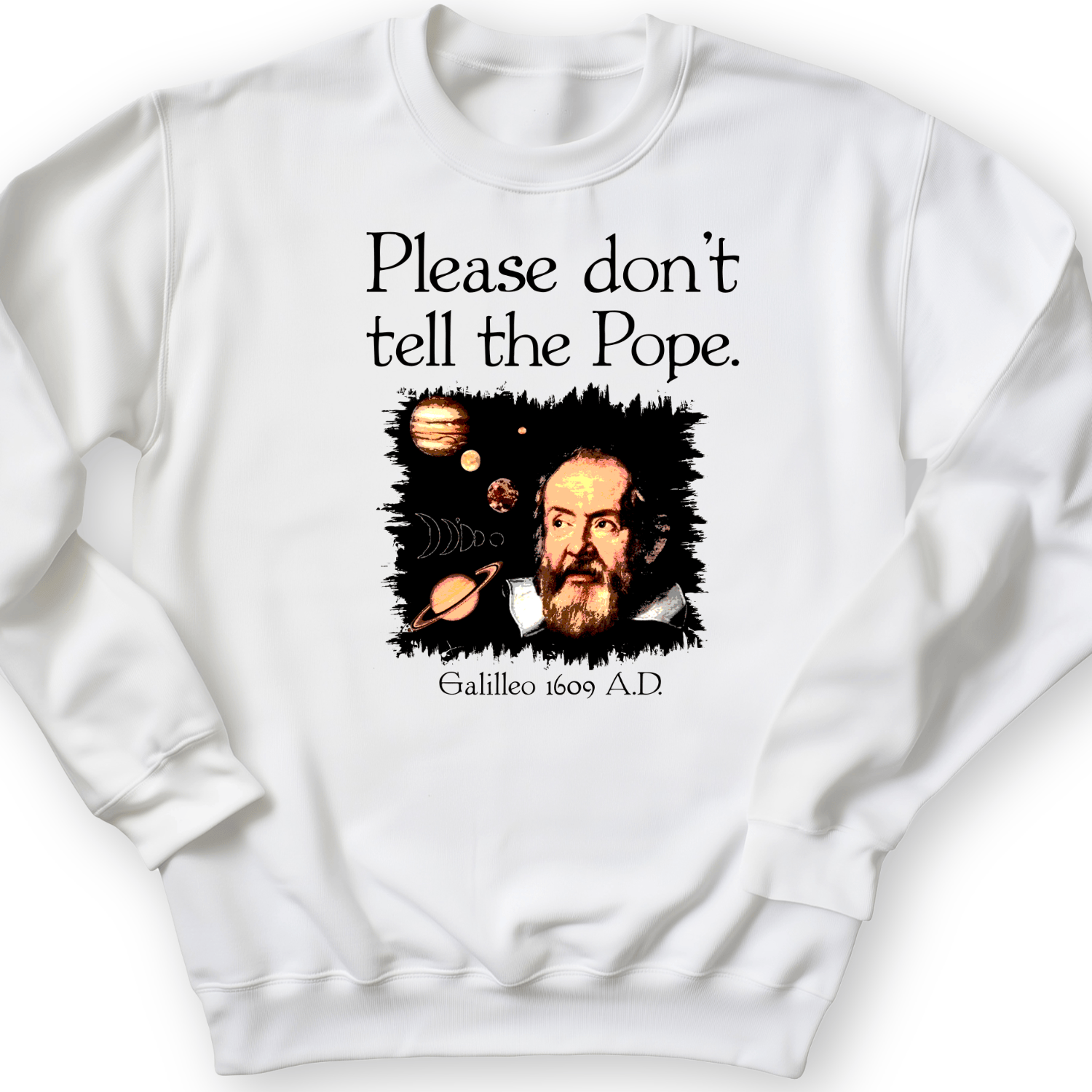 Please Don't Tell The Pope Crewneck White / S