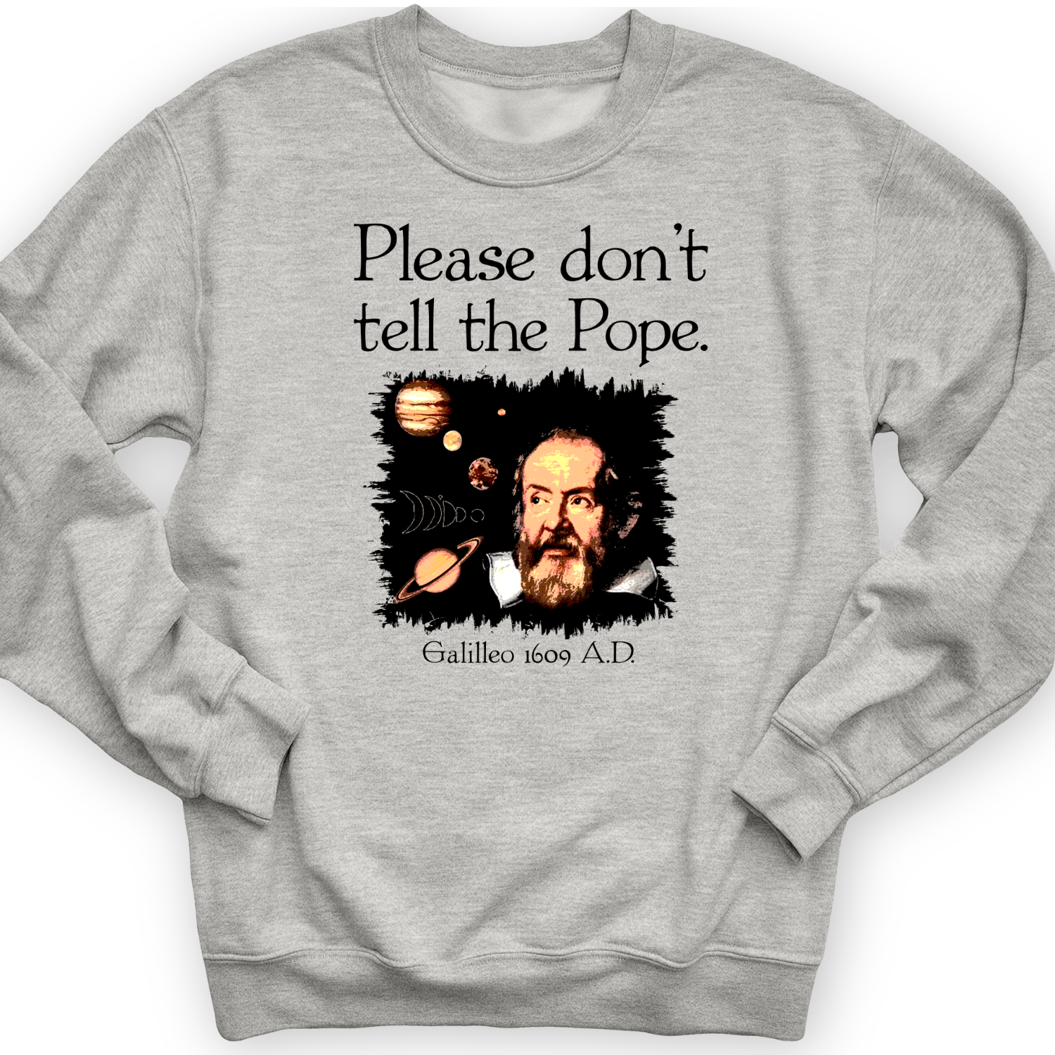 Please Don't Tell The Pope Crewneck Sport Grey / S