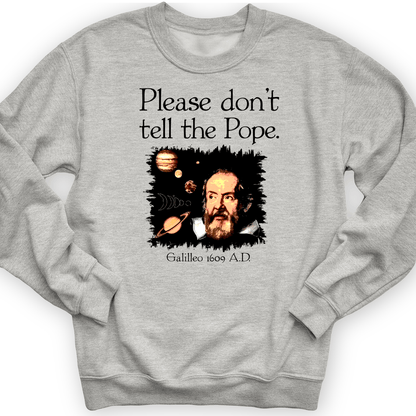 Please Don't Tell The Pope Crewneck Sport Grey / S