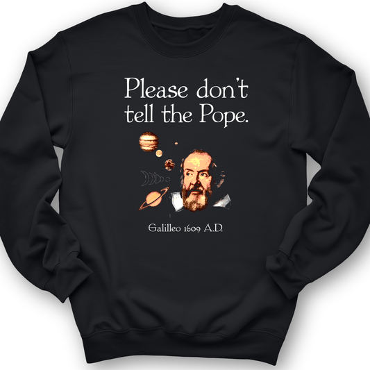 Please Don't Tell The Pope Crewneck Black / S