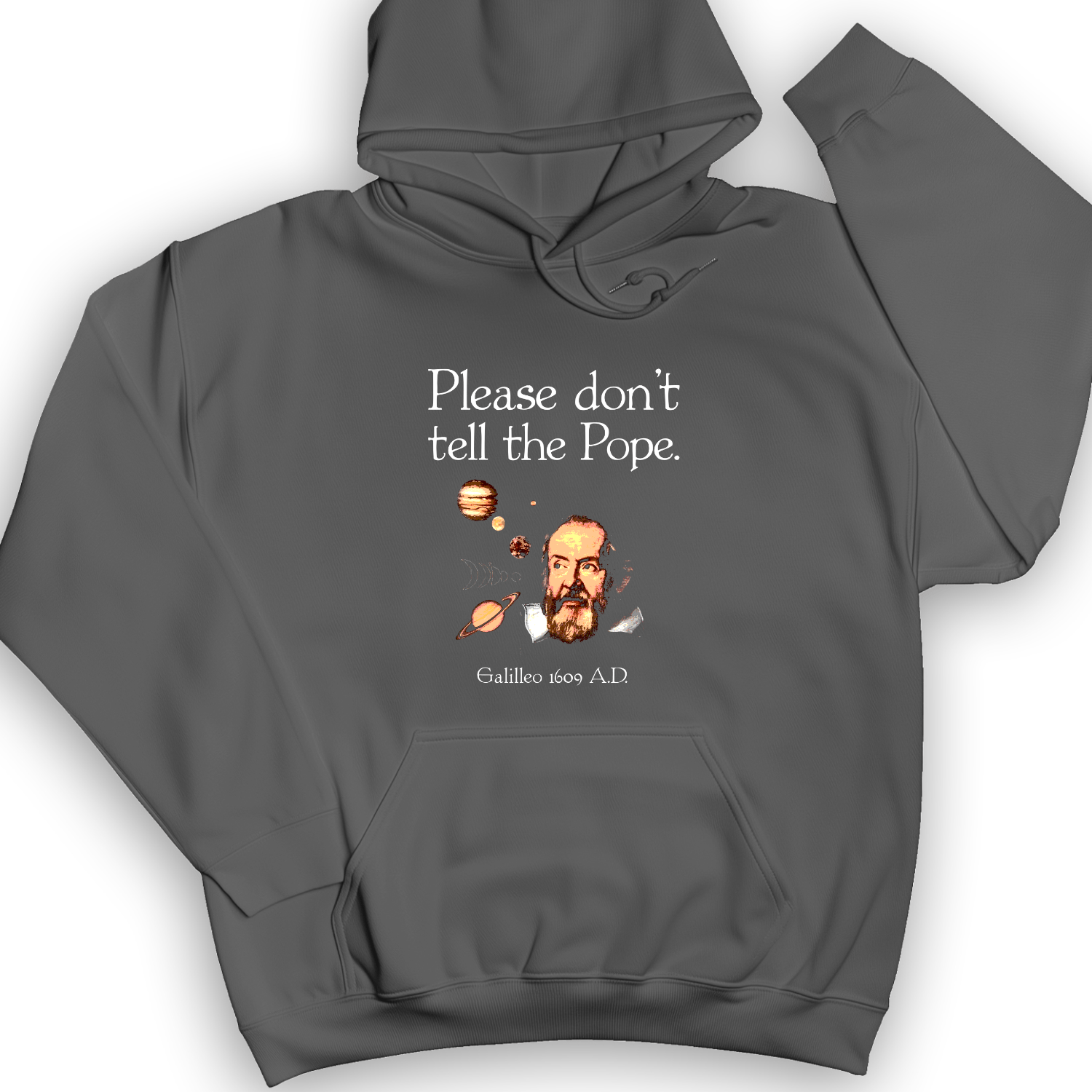 Please Don't Tell The Pope Hoodie Charcoal / S