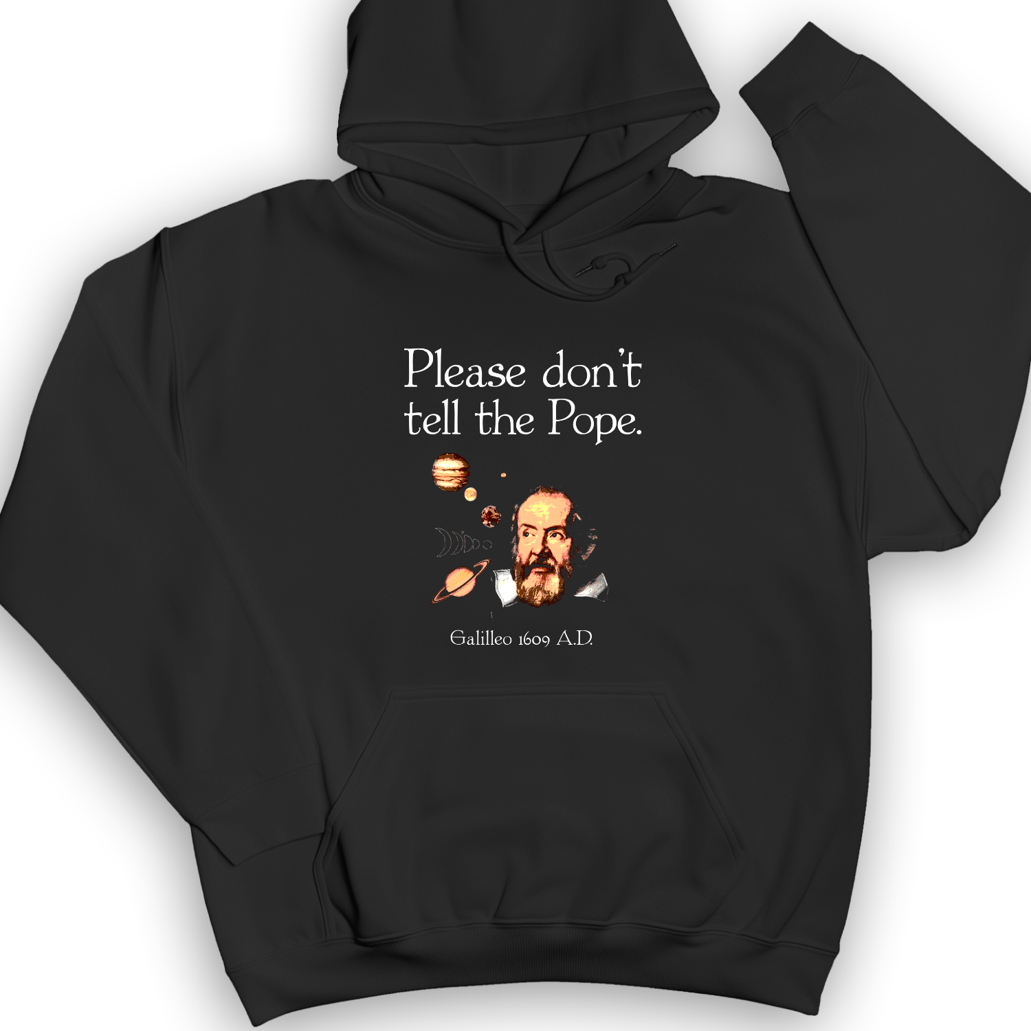 Please Don't Tell The Pope Hoodie Black / S