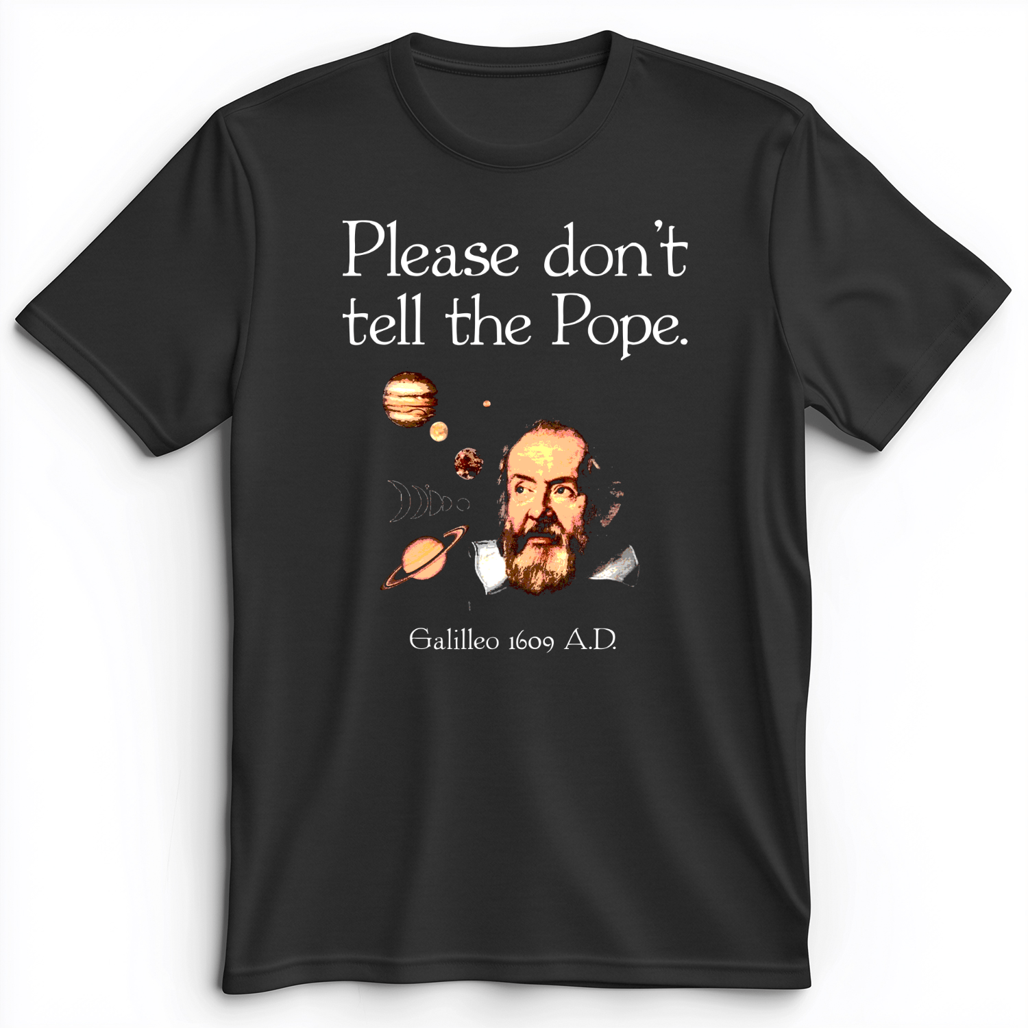 Please Don't Tell The Pope Premium Tee Dark Grey Heather / S