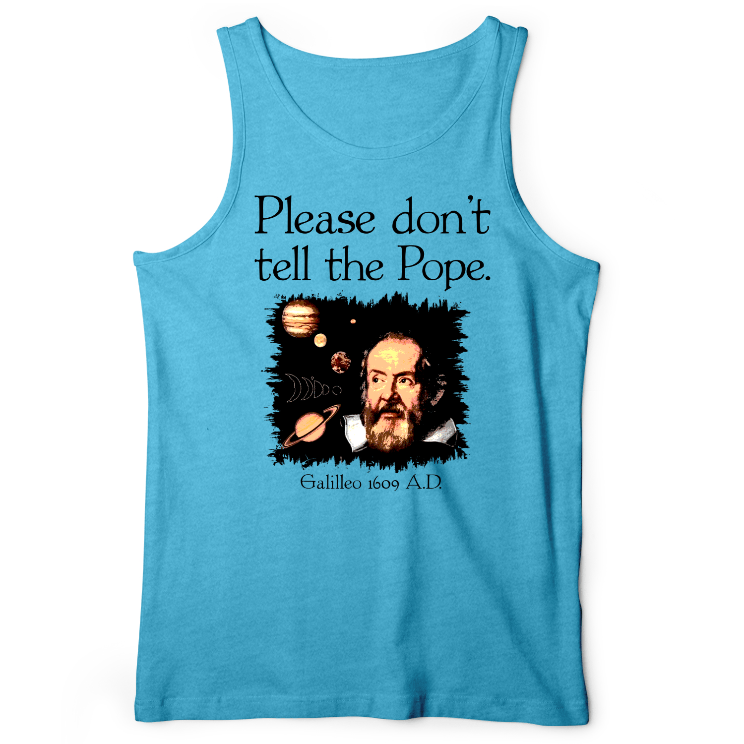 Please Don't Tell The Pope Tank Aqua TriBlend / XS