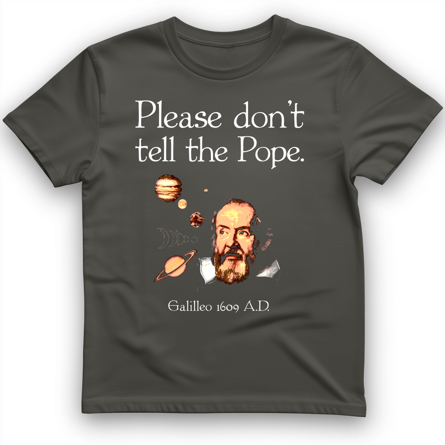 Please Dont Tell the Pope T-Shirt Charcoal / S