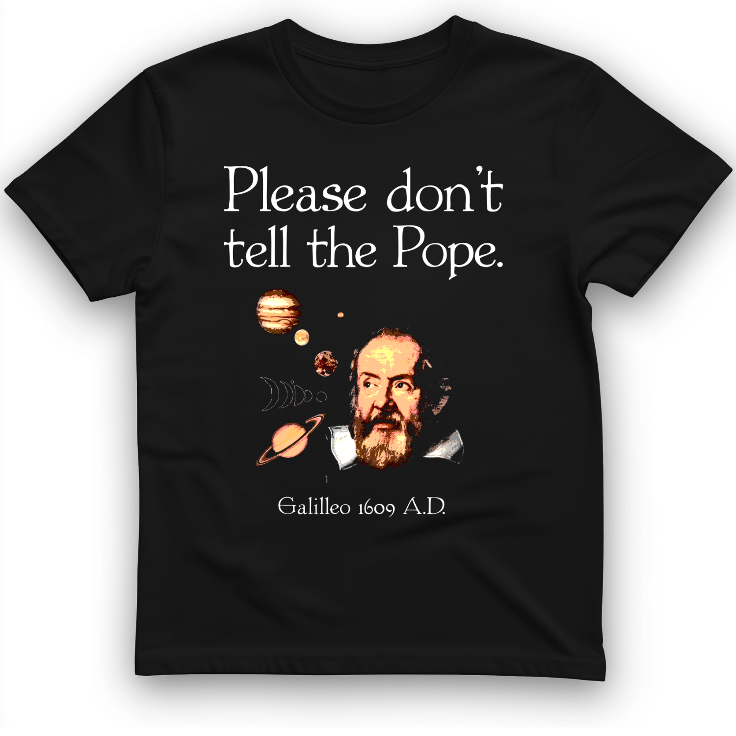 Please Dont Tell the Pope T-Shirt Black / S