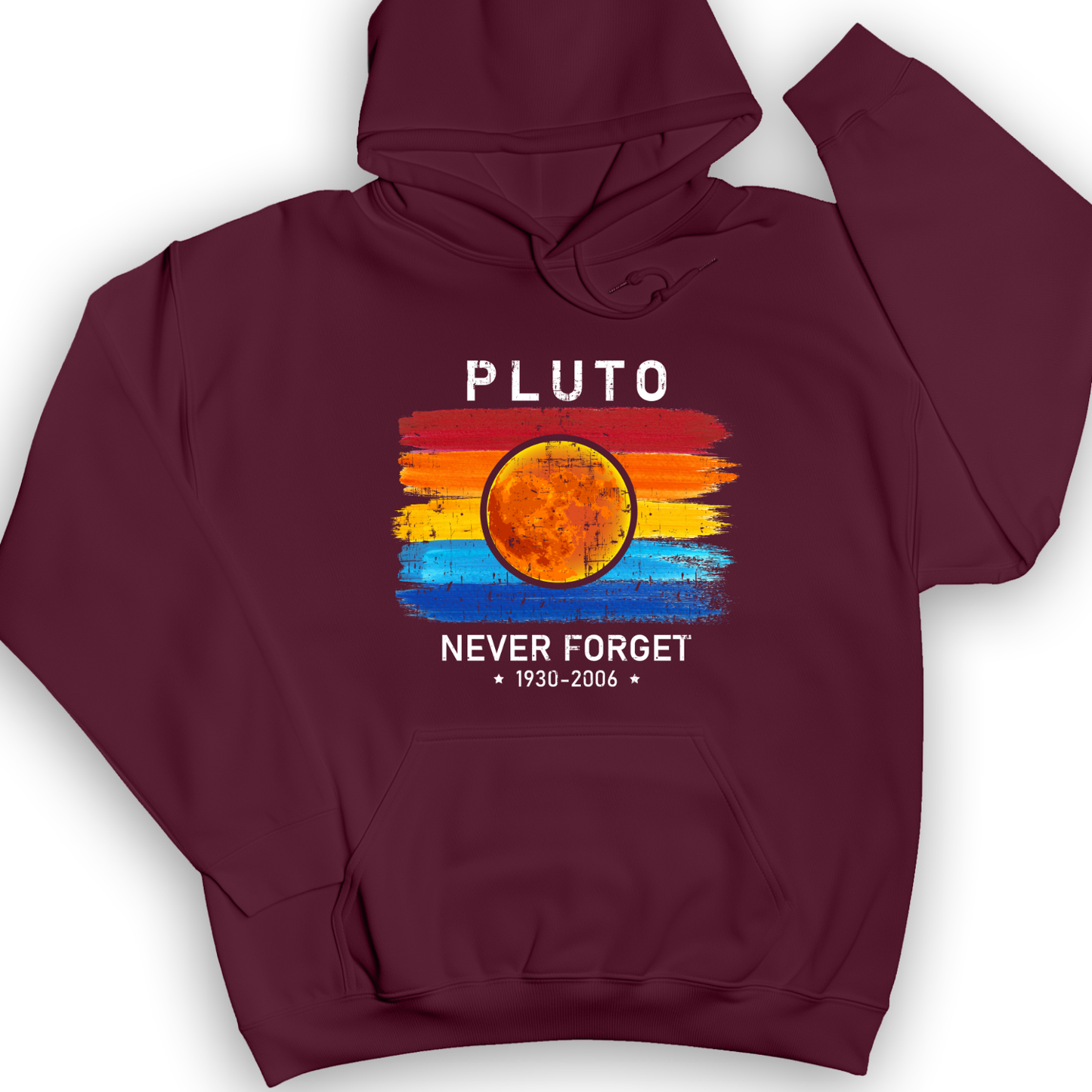 Pluto Never Forget Hoodie Maroon / S