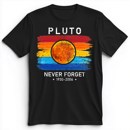 Pluto Never Forget Premium Tee Black / S