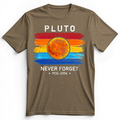 Pluto Never Forget Premium Tee Heather Olive / S