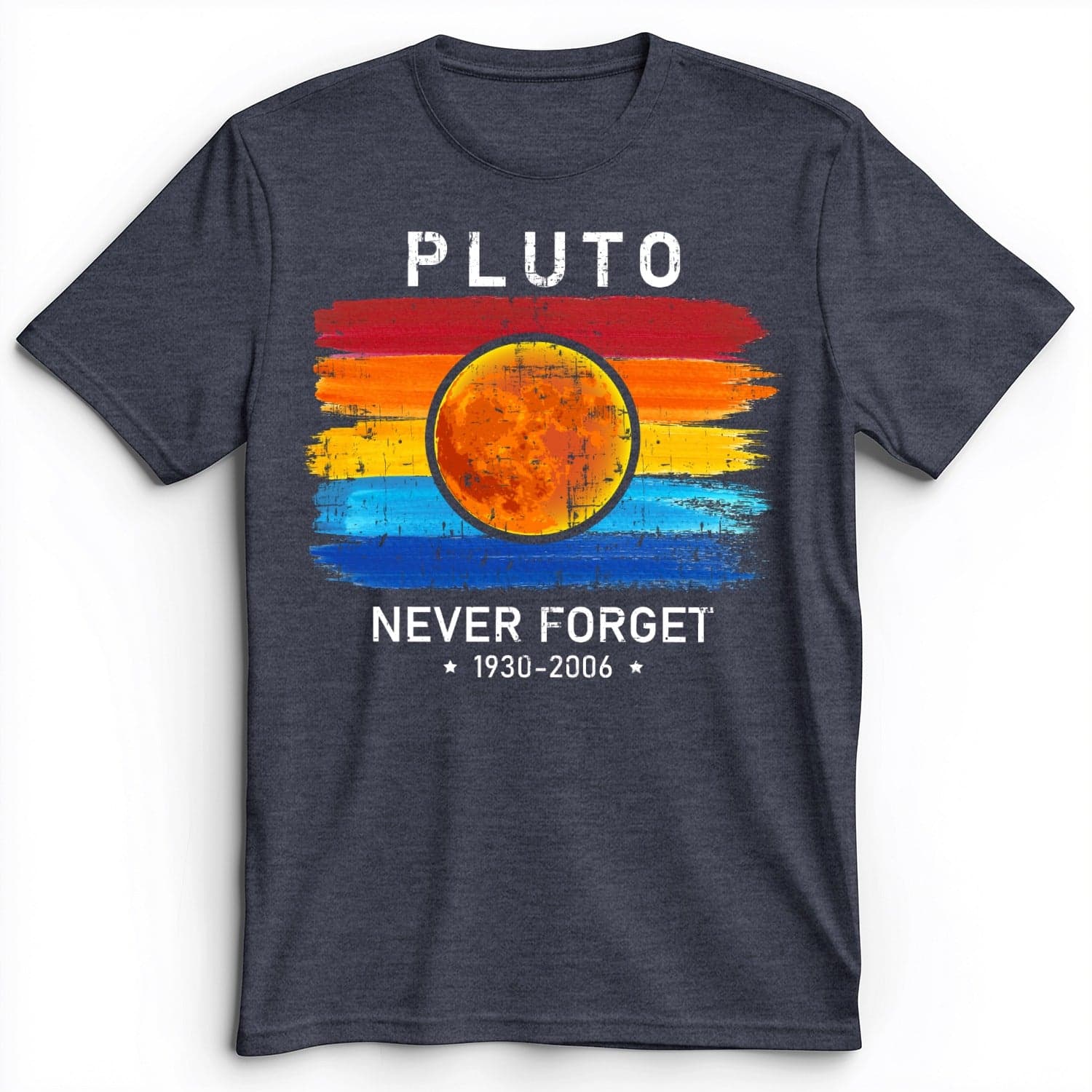 Pluto Never Forget Premium Tee Heather Navy / S