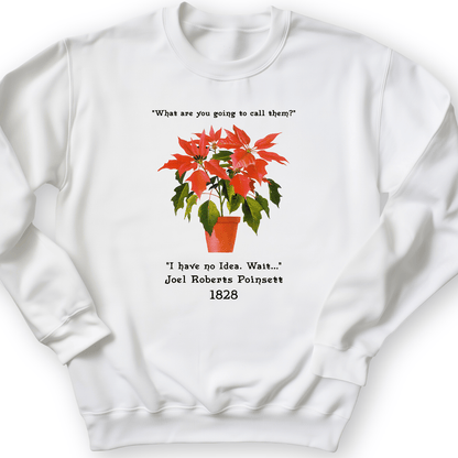 Pointsettias Crewneck White / S