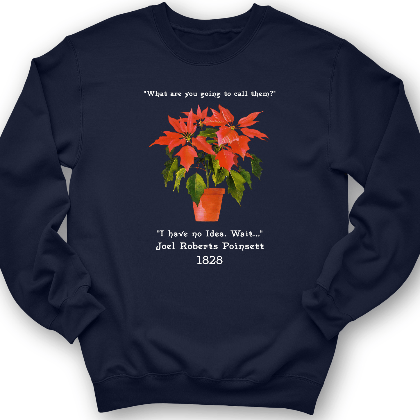 Pointsettias Crewneck Navy / S