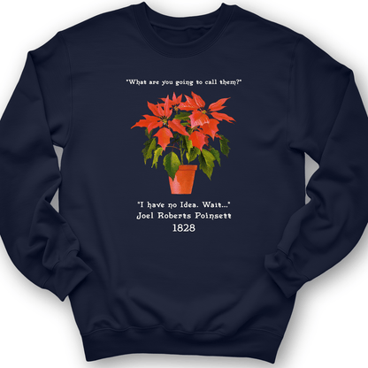 Pointsettias Crewneck Navy / S